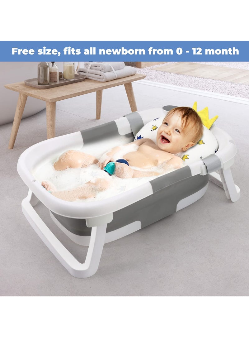 ممز بلانيت وسادة استحمام للاطفال الرضع مقعد استحمام بيبي داعم قابل للتعديل مضاد للانزلاق وسادة حمام للرضع حوض الاستحمام تصميم مريح حماية العمود الفقري خامات آمنة هدية حديثي الولادة - Image 4